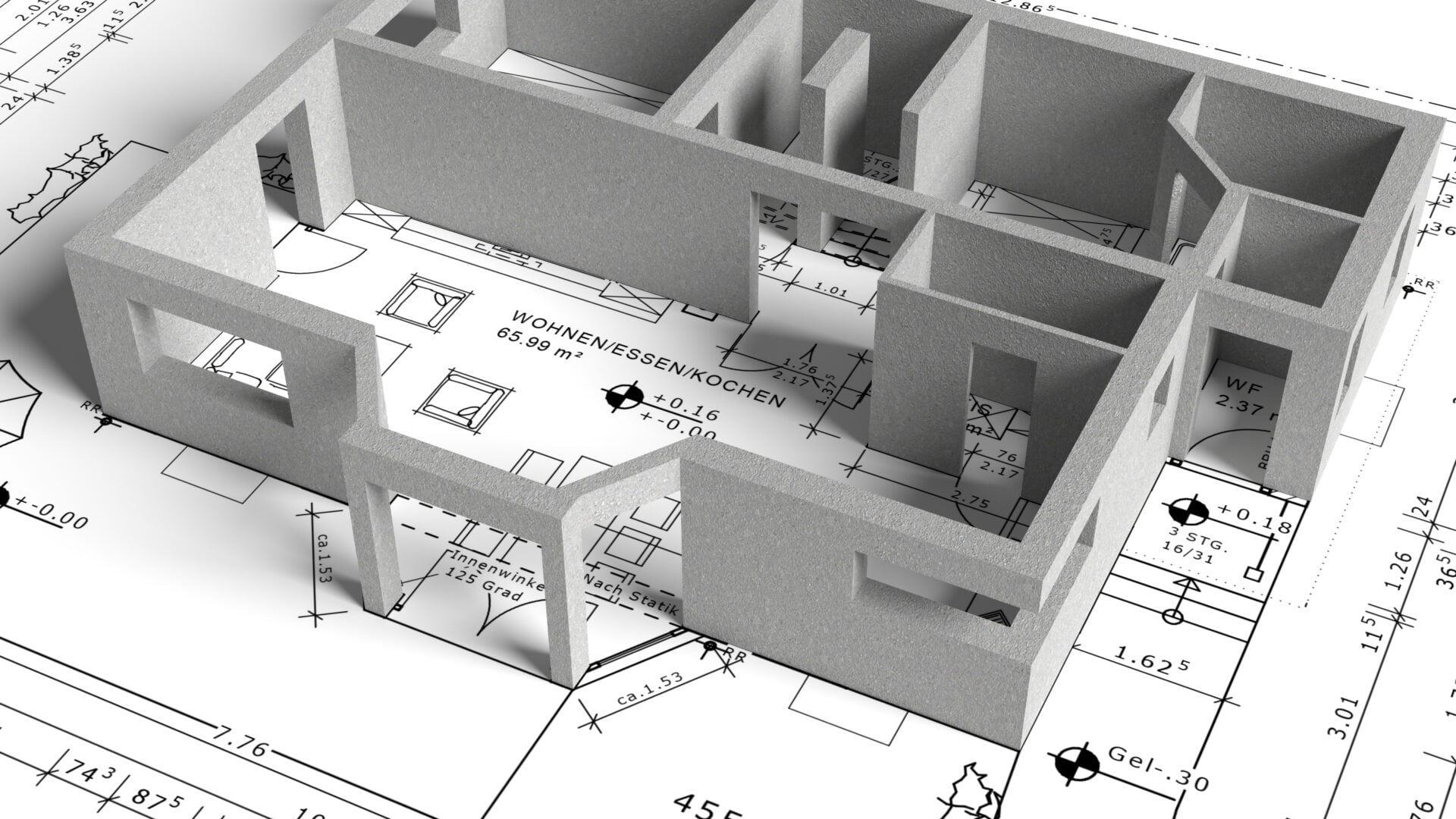 תוכניות תלת מימד ומדידת פנים Revit ו Sketchup